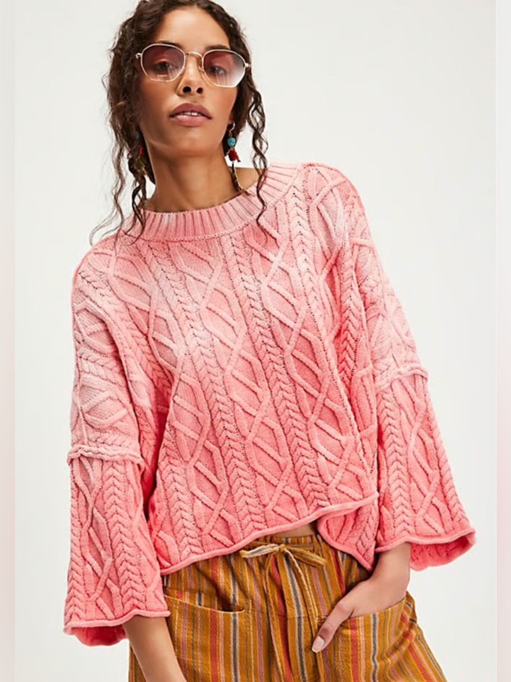 NWT Washed Ashore Cable Knit Sweater